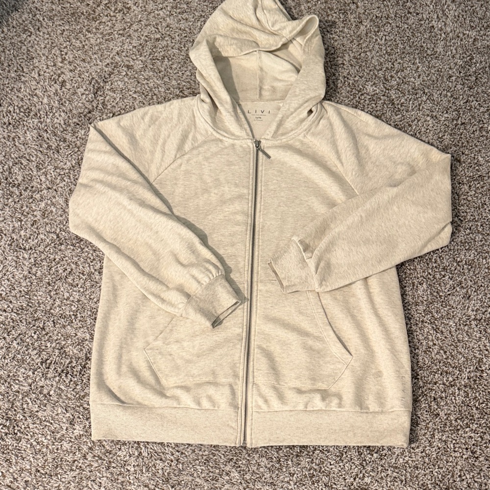 Livi Active Cream Hooded Jacket